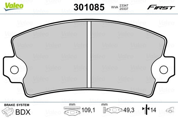 Renault 18 Brake pad 7951060 VALEO 301085 online buy