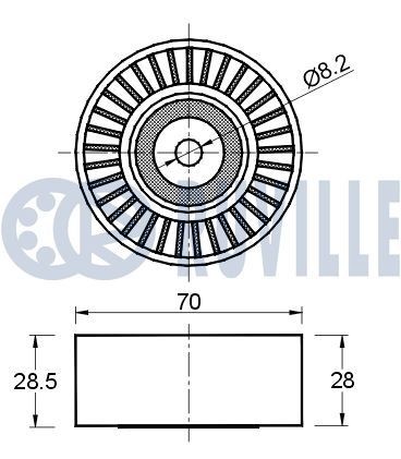 RUVILLE 917306 Inner tie rod M16x1,5 A, 315 mm