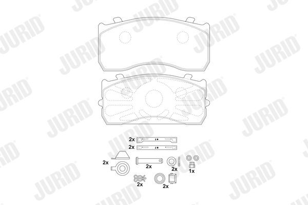 JURID not prepared for wear indicator Height 1: 84mm, Height: 84mm, Width 1: 174mm, Width: 185,1mm, Thickness: 27mm Brake pads 2914809560 buy
