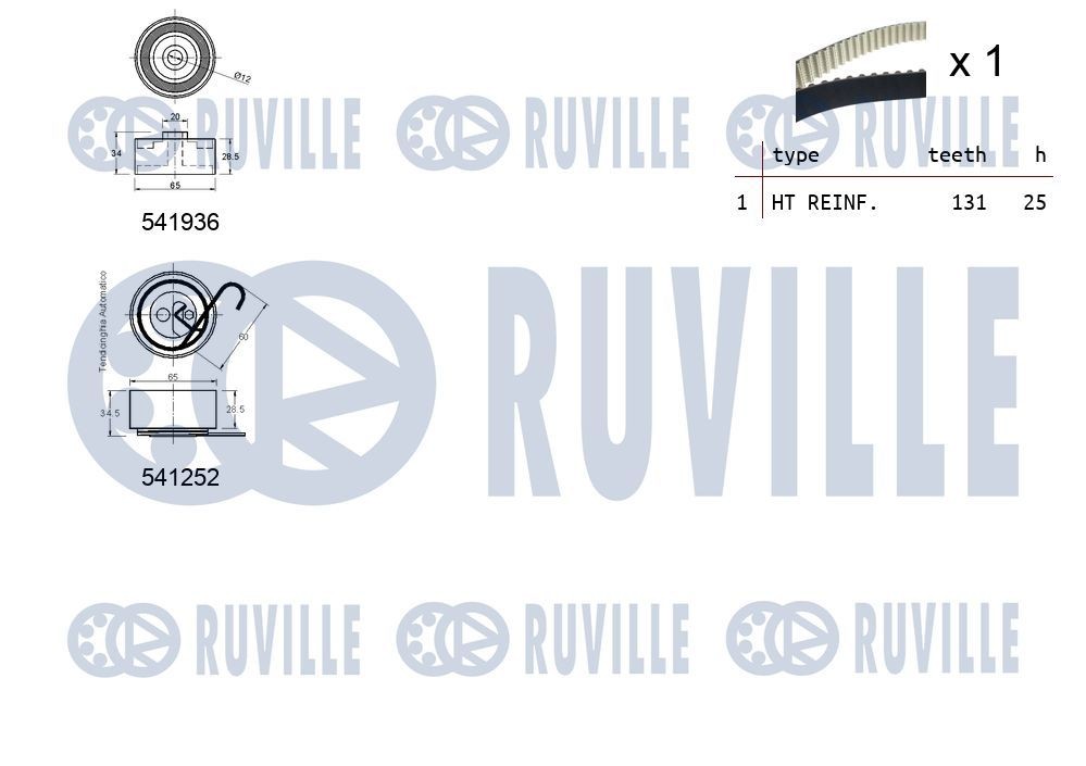 RUVILLE 57513 Tensioner pulley 119 27H G0 0B