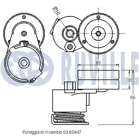 55636 RUVILLE Tensioner pulley NISSAN