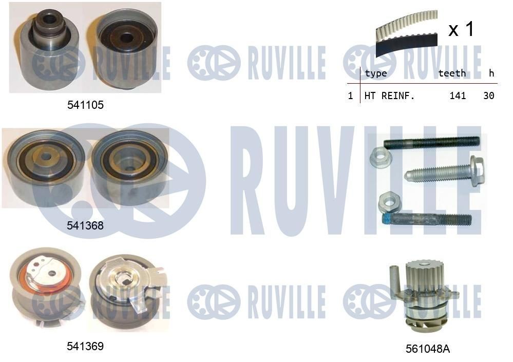 RUVILLE 57535 Tensioner pulley A 276 202 01 19