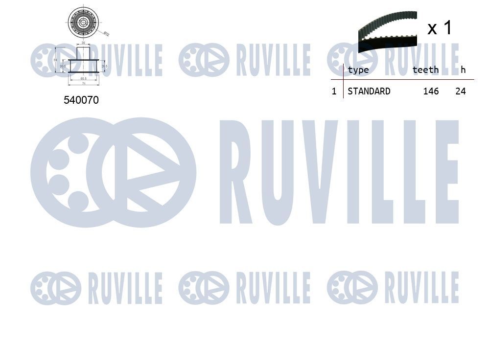 RUVILLE 57606 Tensioner pulley 11287615130