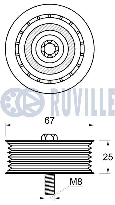 RUVILLE 57347 Tensioner pulley 1345A013