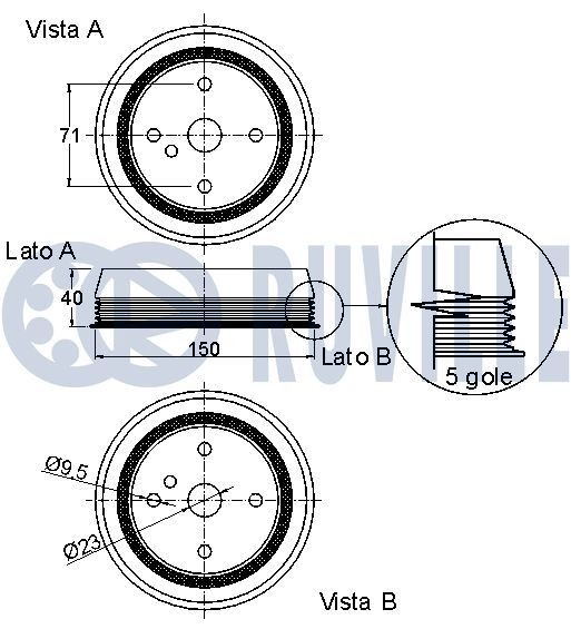 RUVILLE 4040 Wheel bearing kit 5042 07325