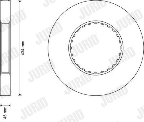 JURID 569148J Bremsscheibe für RENAULT TRUCKS T-Serie LKW in Original Qualität