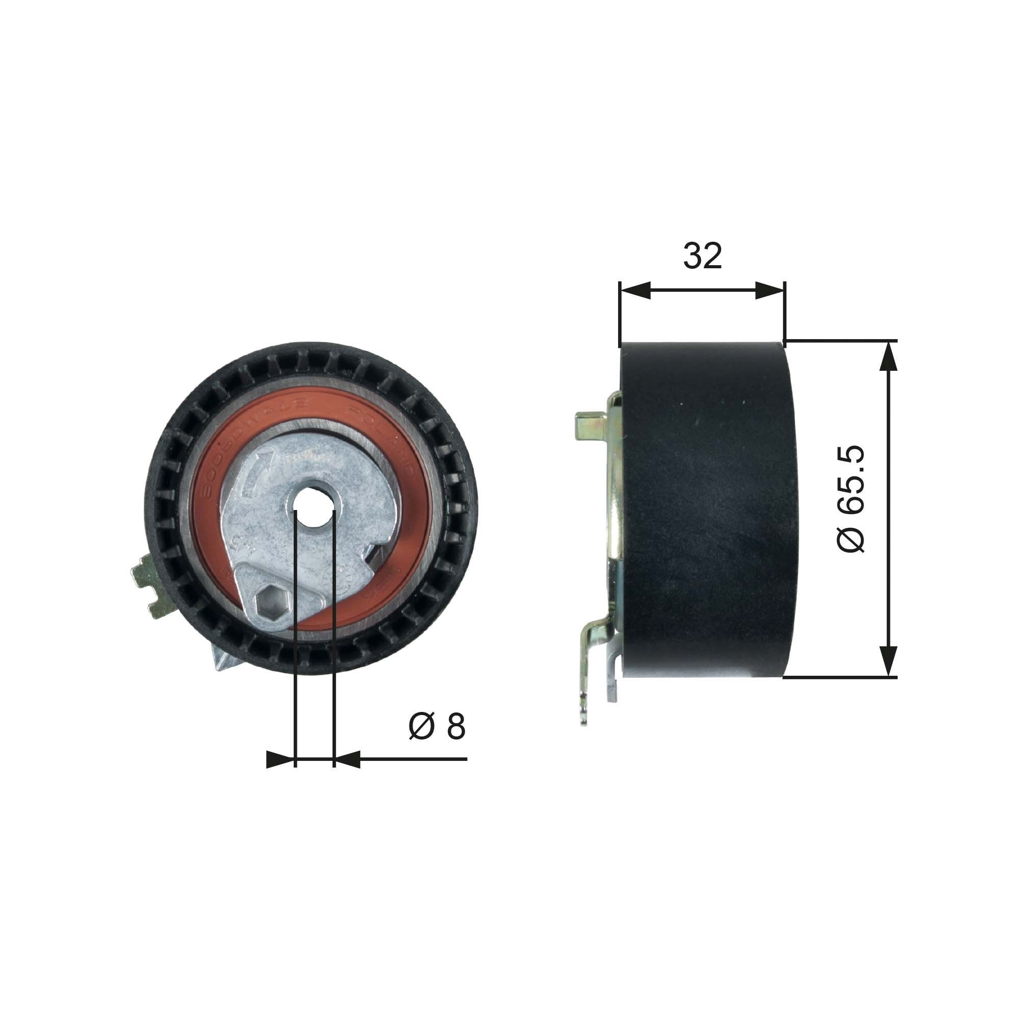 GATES T43236 Timing belt tensioner pulley G-Force Redline™ CVT Belt