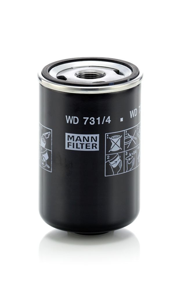 MANN-FILTER M 22 X 1.5, Spin-on Filter, for high pressure levels Ø: 76mm, Height: 117mm Oil filters WD 731/4 buy