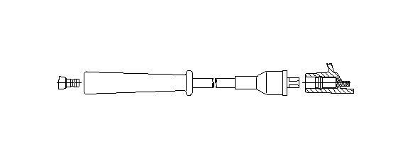 Original BREMI Spark plug wire 6A71/34 for DAIHATSU SPARCAR