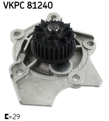 SKF VKPC 81240 Water pump Number of Teeth: 27, with gaskets/seals, for v-ribbed belt use