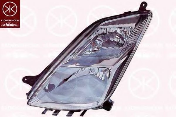 Headlight assembly KLOKKERHOLM Right, H4, without motor for headlamp levelling - 81690154