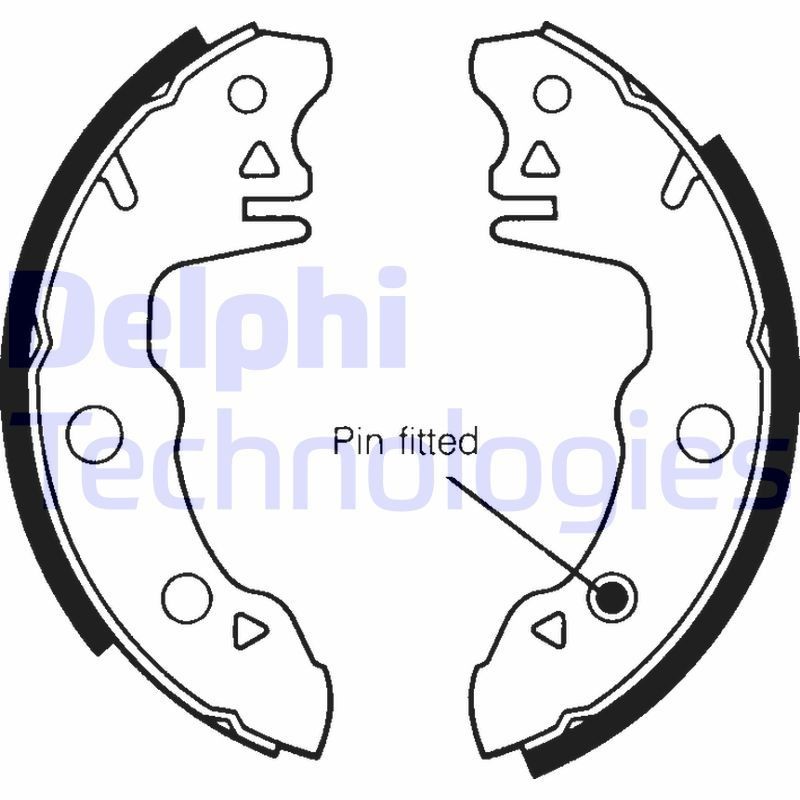 LS1391 DELPHI Drum brake pads RENAULT 180 x 32 mm
