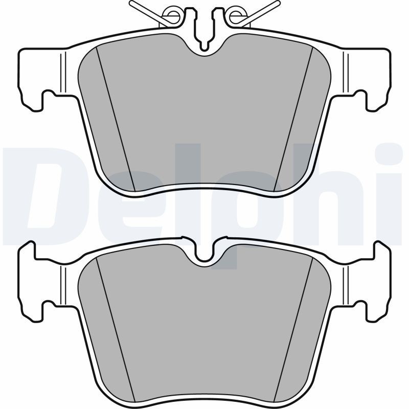 DELPHI LP2763 Brake pad set prepared for wear indicator, with anti-squeak plate, without accessories