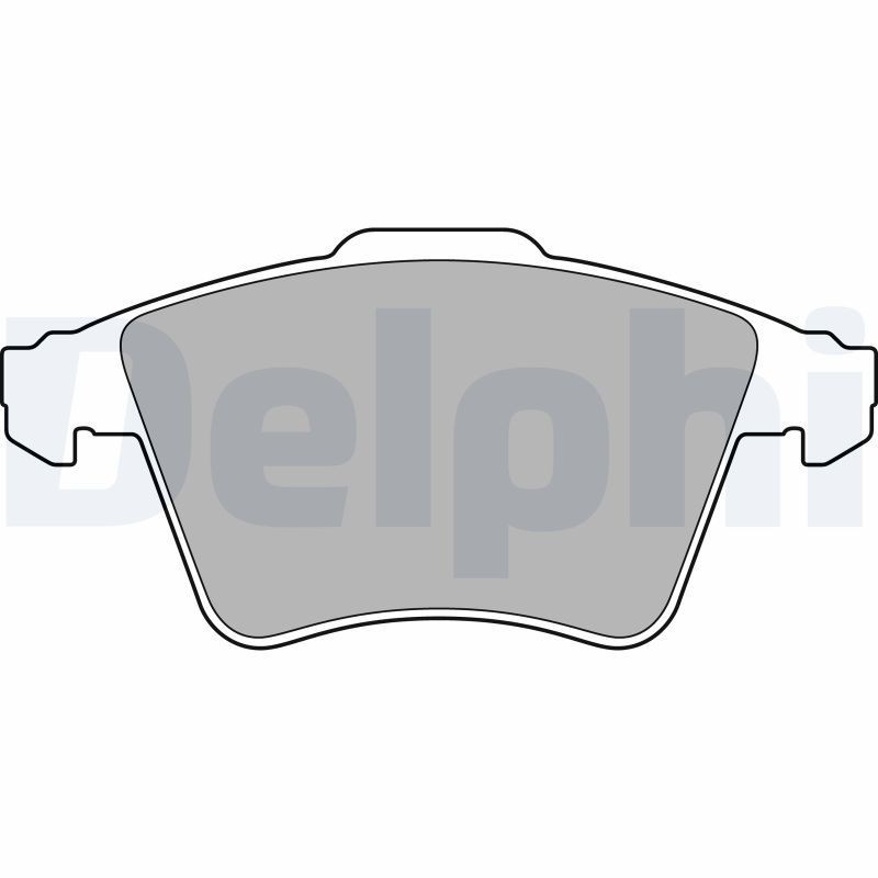 DELPHI LP3142 Brake pad set incl. wear warning contact, with anti-squeak plate, without accessories