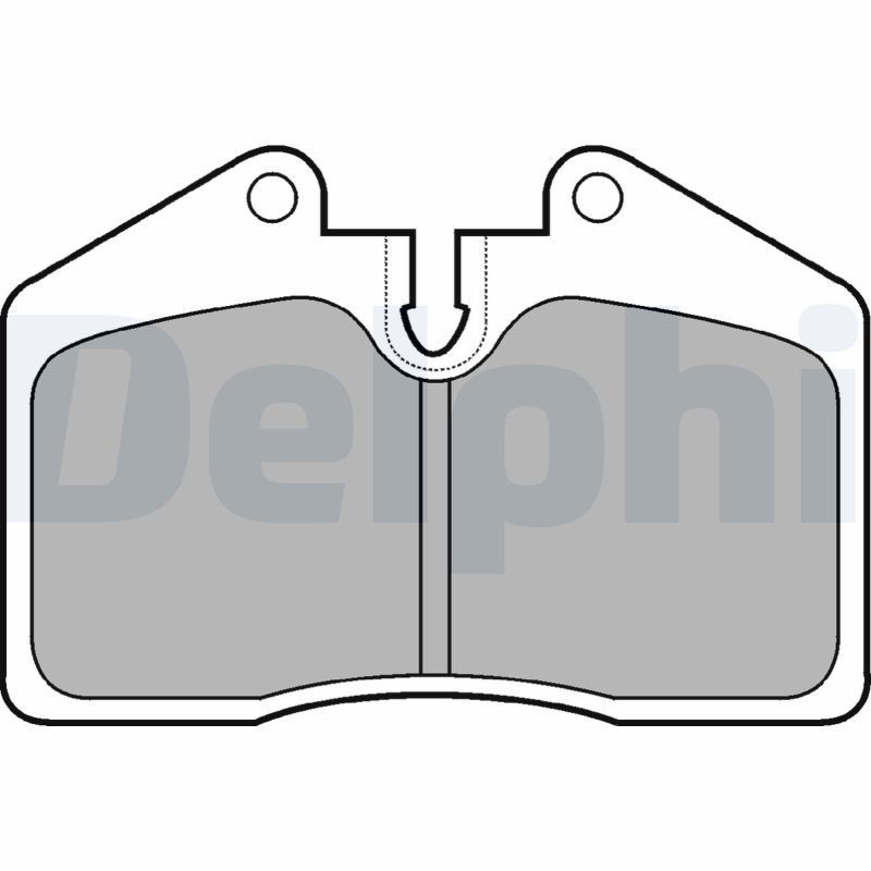 DELPHI LP672 Brake pad set prepared for wear indicator, with anti-squeak plate, without accessories