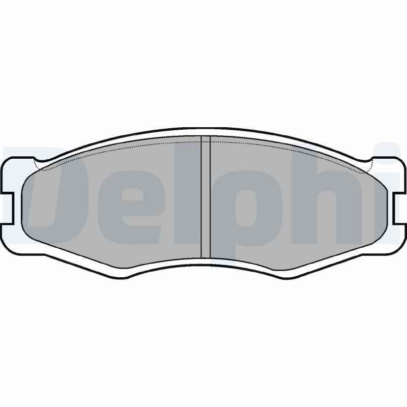 DELPHI LP707 Brake pad set with acoustic wear warning, without anti-squeak plate, without accessories