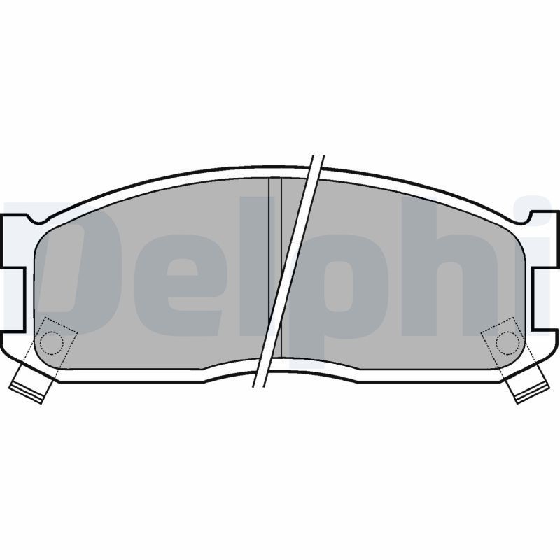 DELPHI LP530 Brake pad set with acoustic wear warning, with anti-squeak plate, without accessories