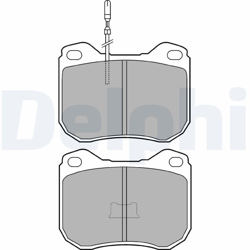 DELPHI LP108 Brake pad set incl. wear warning contact, without anti-squeak plate, without accessories