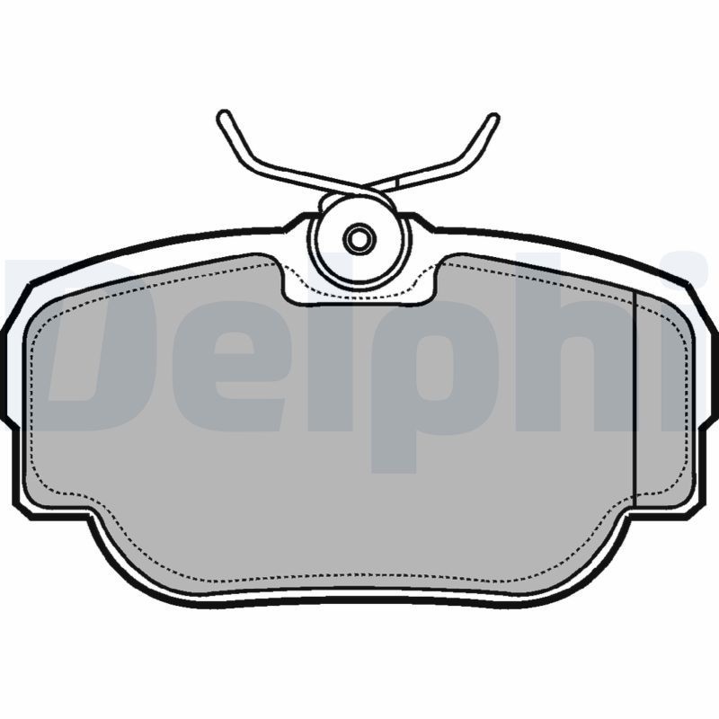 LP914 DELPHI Brake pad set LAND ROVER not prepared for wear indicator, with anti-squeak plate, with accessories