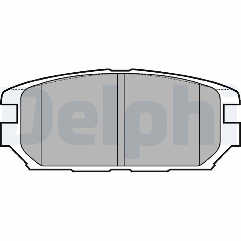 DELPHI LP921 Brake pad set with acoustic wear warning, with anti-squeak plate, without accessories