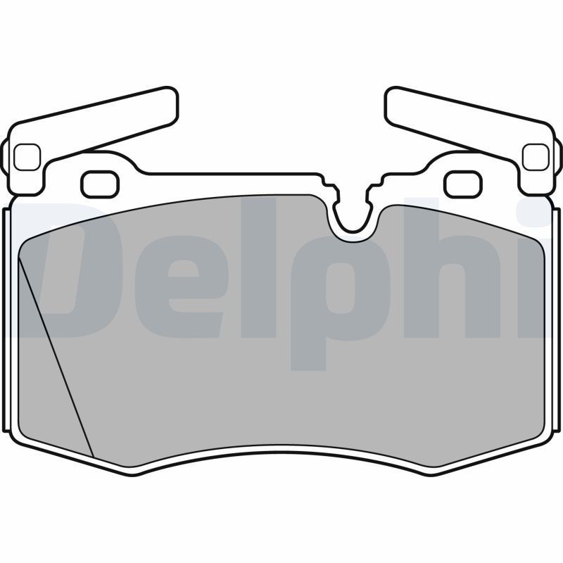 DELPHI LP2235 Brake pad set prepared for wear indicator, with anti-squeak plate, without accessories