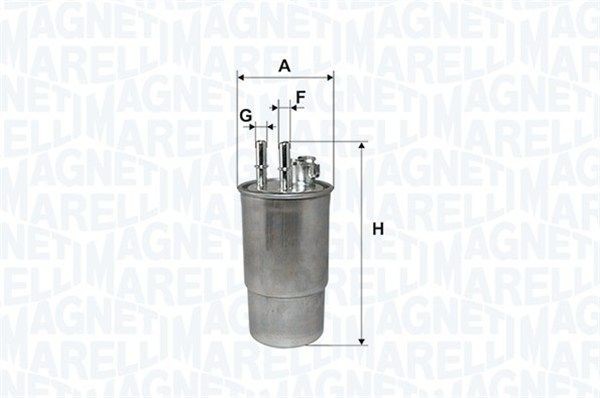 153071760251 MAGNETI MARELLI Fuel filters RENAULT without connection for water sensor, Diesel