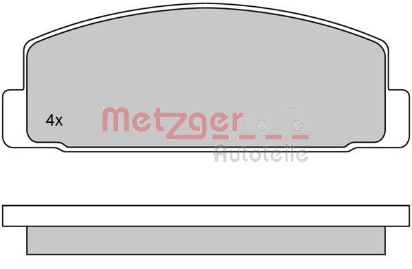 20031 METZGER 1170088 Brake pad set FA67-49-280
