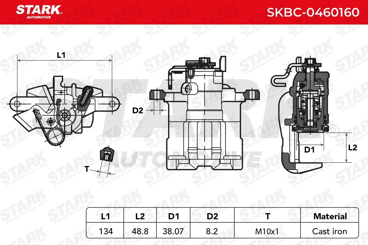 SKBC0460160 Disc brake caliper STARK SKBC-0460160 review and test