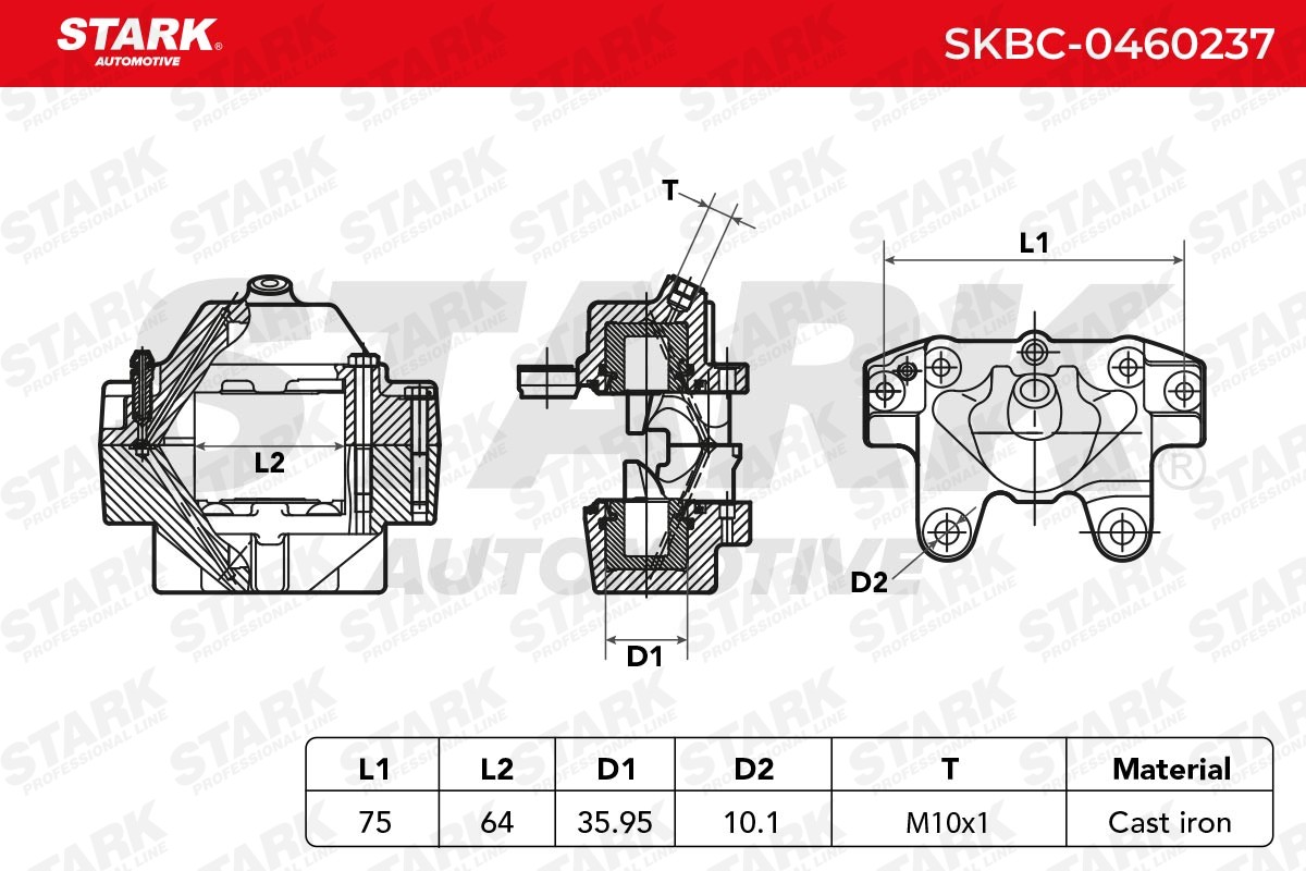 SKBC0460237 Disc brake caliper STARK SKBC-0460237 review and test