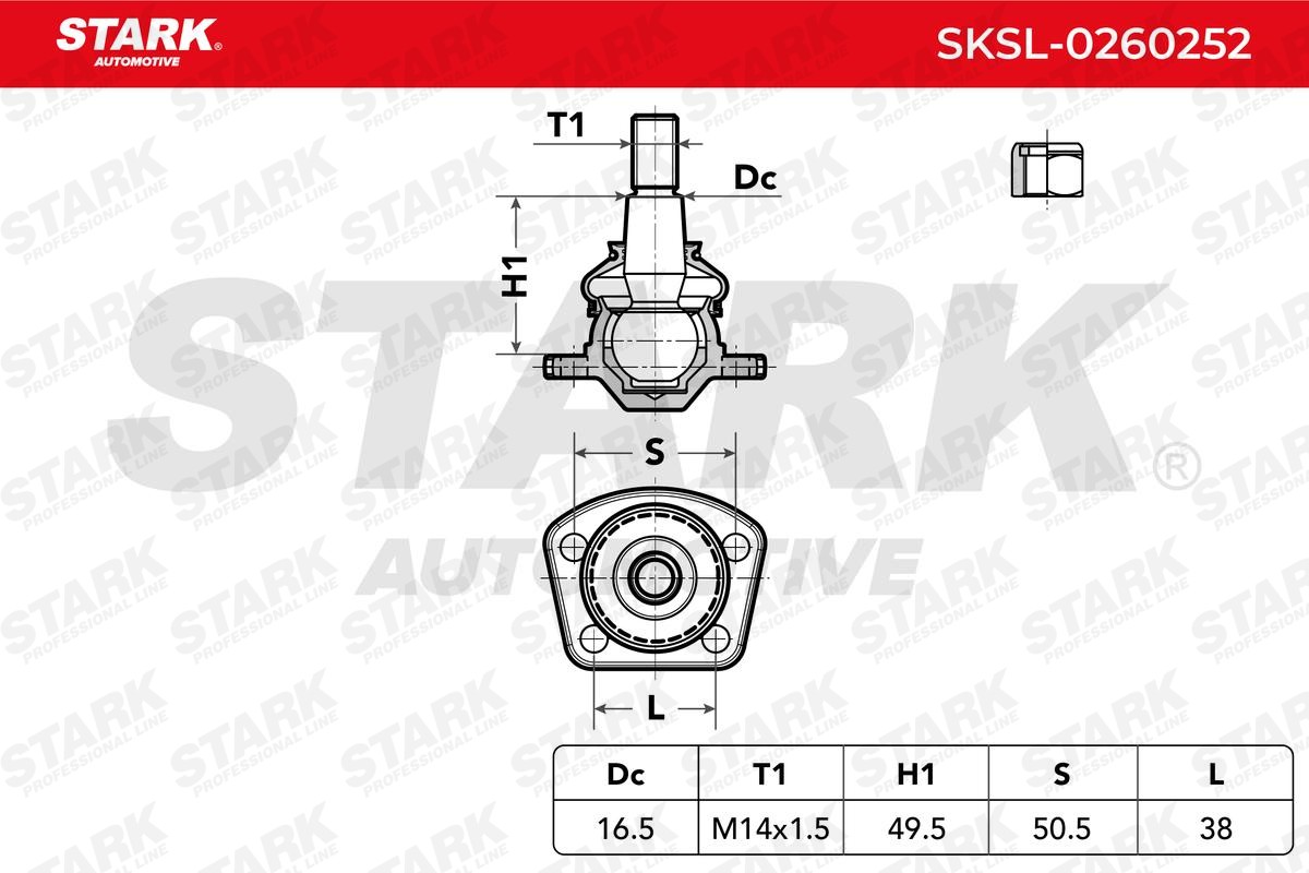 OEM-quality STARK SKSL-0260252 Ball Joint
