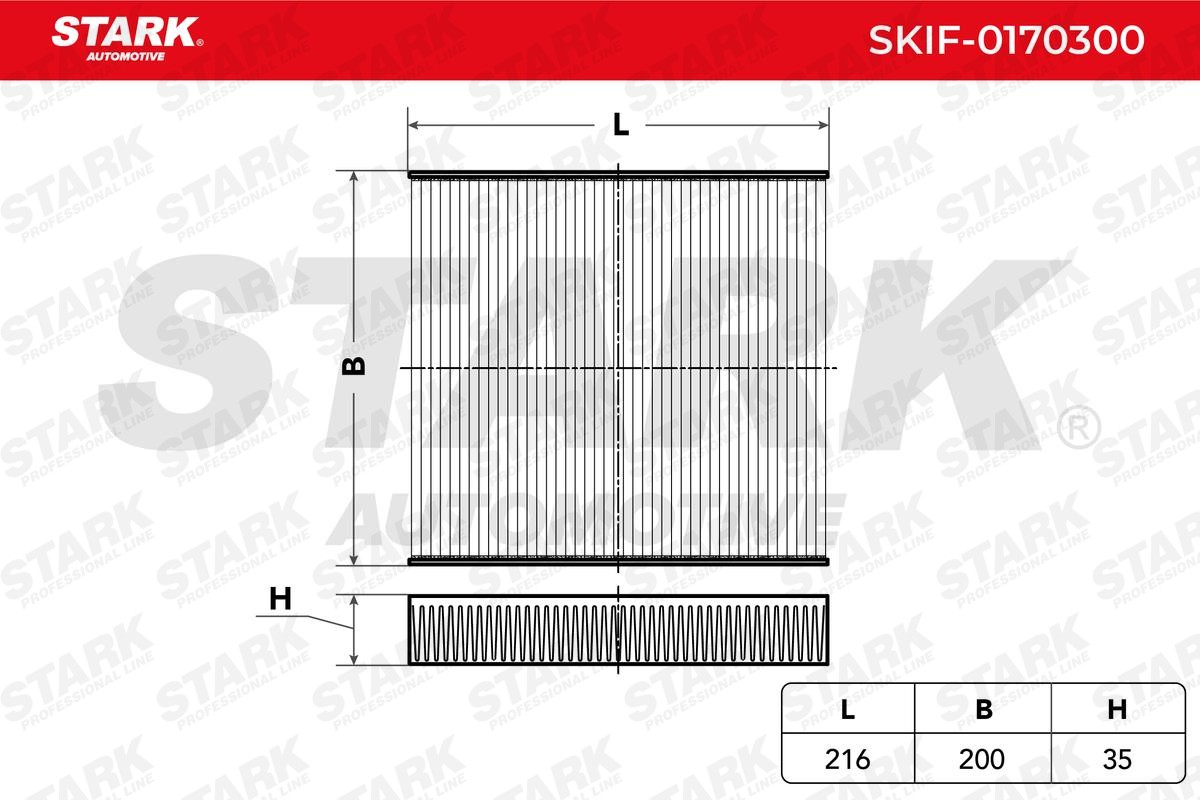 SKIF0170300 Filter, Innenraumluft STARK SKIF-0170300 - Große Auswahl - stark reduziert