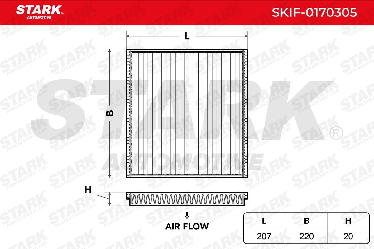 STARK Air conditioning filter SKIF-0170305 for VOLVO S40, V40