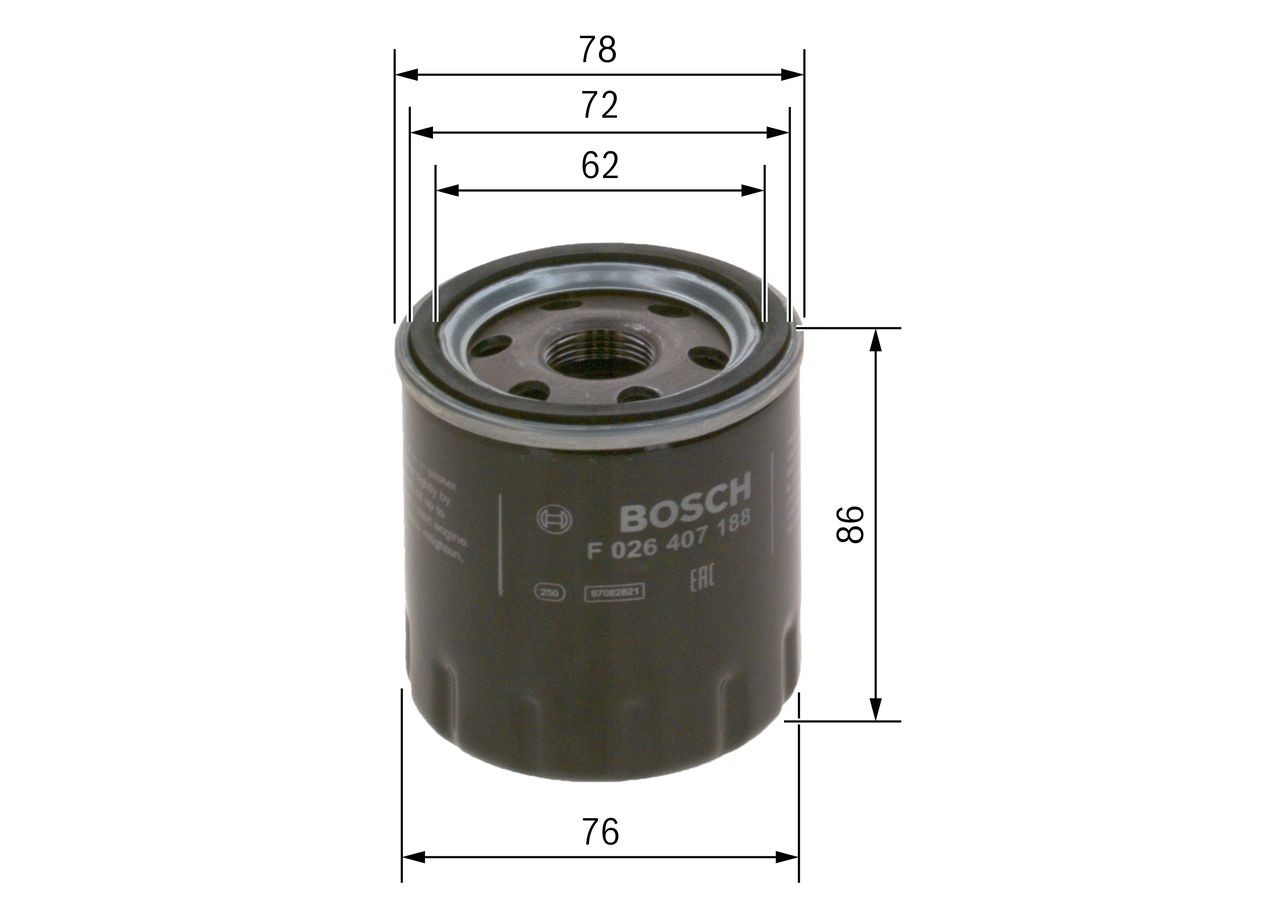 BOSCH Oil filter F 026 407 188