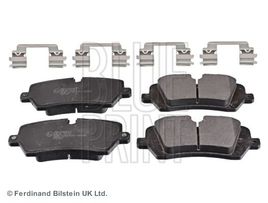 BLUE PRINT ADJ134241 Brake pad set Rear Axle, prepared for wear indicator, with fastening material