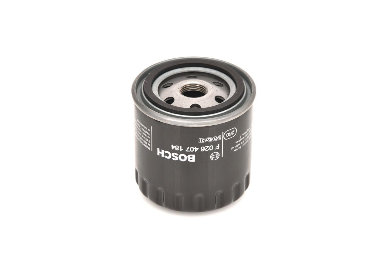 F026407184 Oil filter P 7184 BOSCH M 20 x 1,5, Spin-on Filter