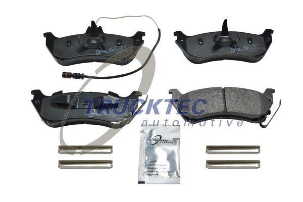 Disc brake pads TRUCKTEC AUTOMOTIVE Rear Axle, incl. wear warning contact - 02.35.141