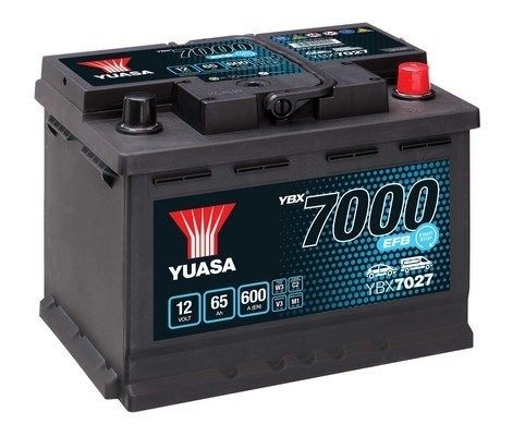 YBX7027 Accumulator battery YBX7027 YUASA 12V 65Ah 600A with load status display, EFB Battery