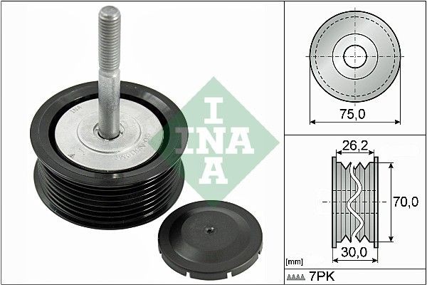 Porsche Deflection / Guide Pulley, v-ribbed belt INA 532 0792 10 at a good price