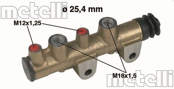 METELLI D1: 25,40 mm, Cast Iron Master cylinder 05-0106 buy