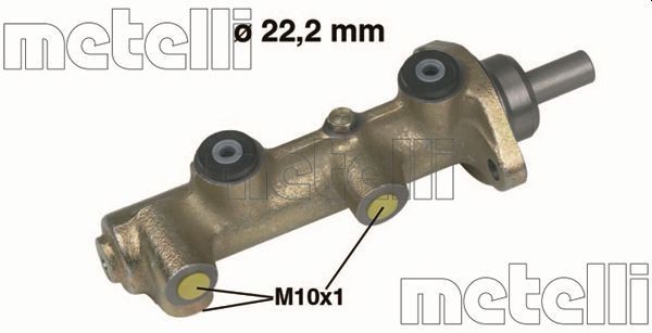 METELLI 05-0127 Brake master cylinder D1: 22,20 mm, Cast Iron