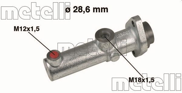 METELLI D1: 28,57 mm, Cast Iron Master cylinder 05-0152 buy