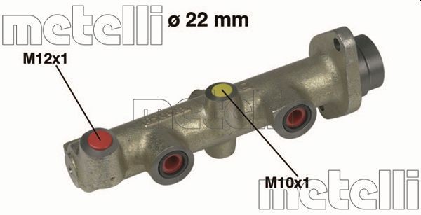 METELLI D1: 22,20 mm, Cast Iron Master cylinder 05-0163 buy