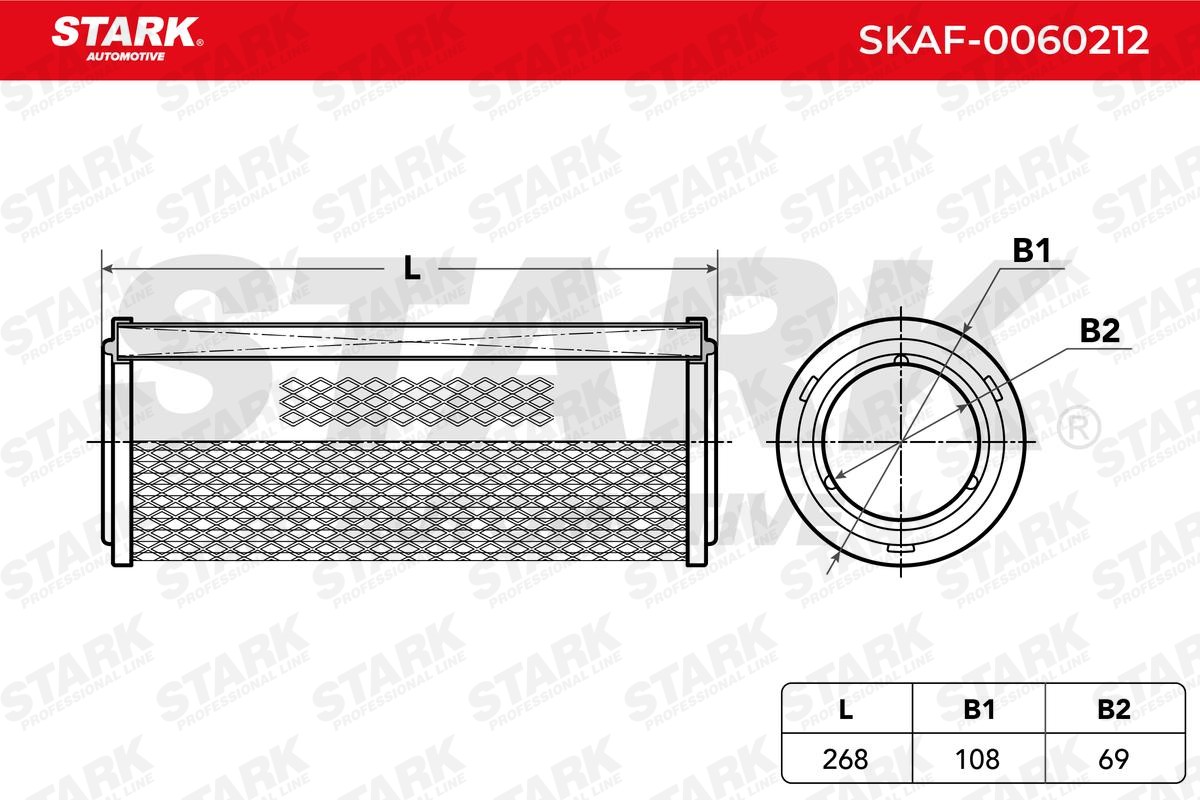 SKAF0060212 Engine air filter STARK SKAF-0060212 review and test