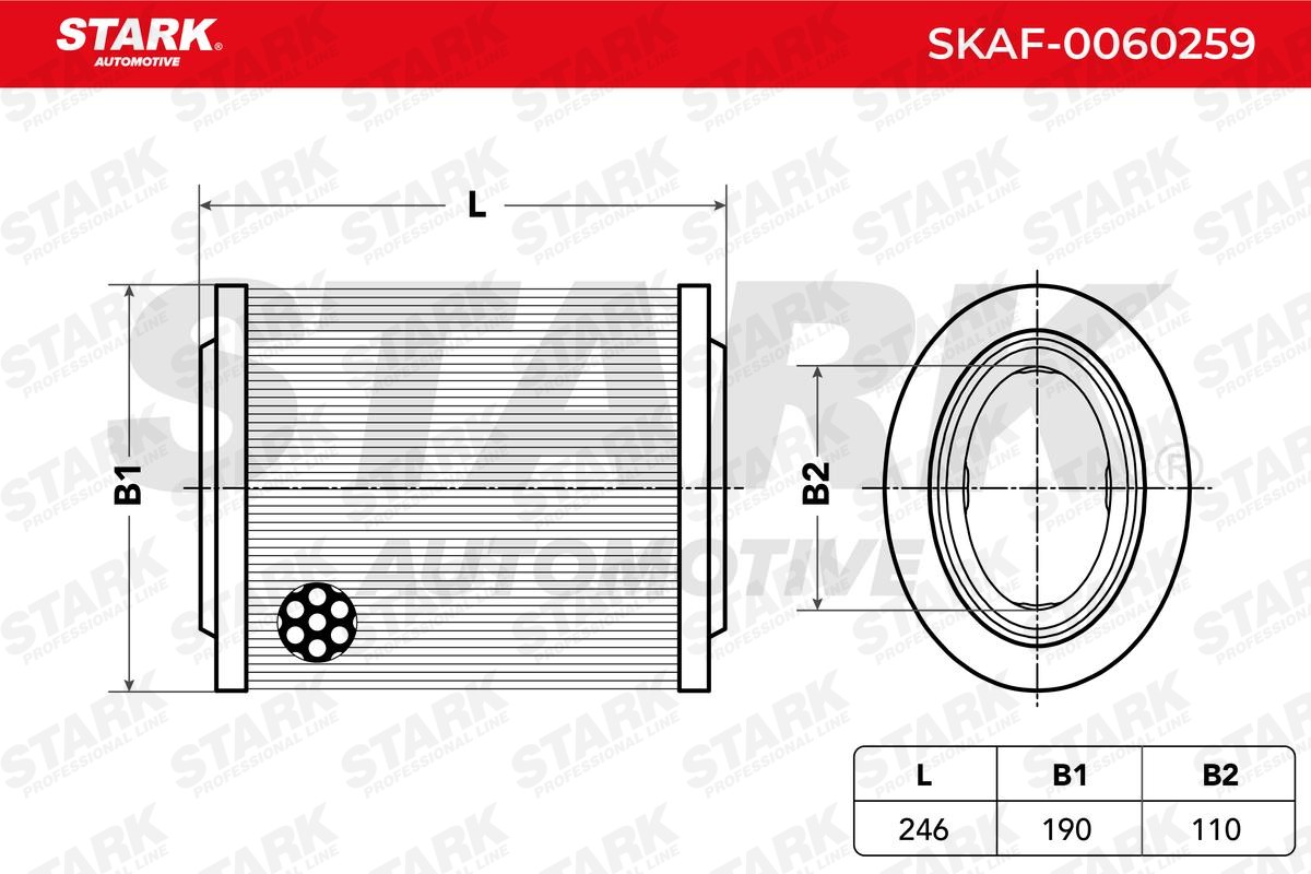 STARK Air filter SKAF-0060259 for ALFA ROMEO SPIDER, 159, BRERA