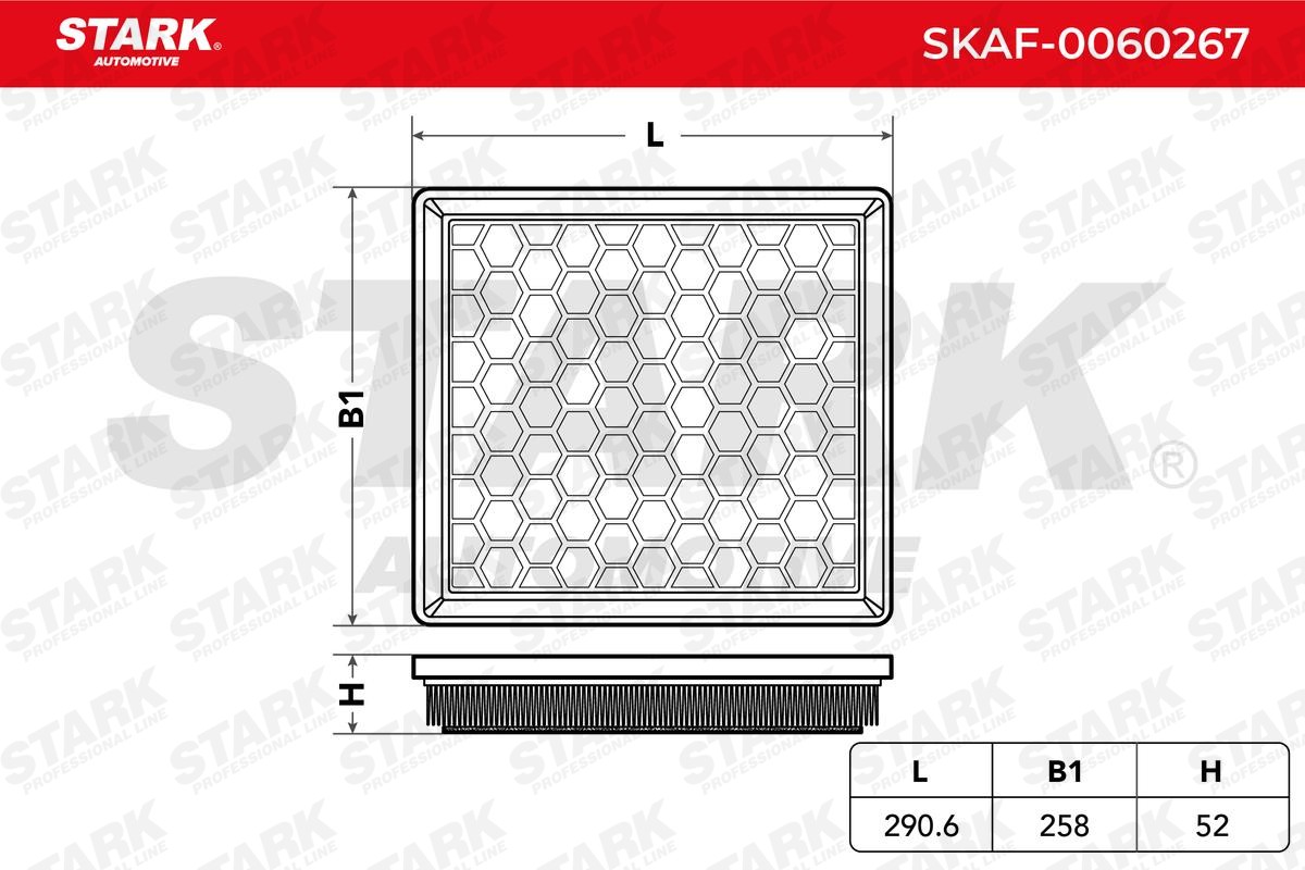 STARK SKAF-0060267 Engine filter 290mm, Filter Insert, with pre-filter