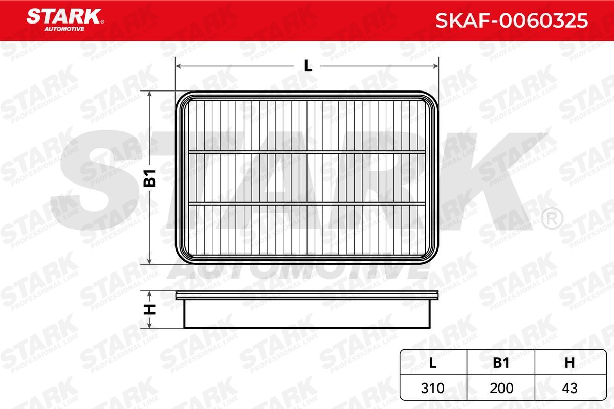 STARK SKAF-0060325 Engine filter 43mm, 200mm, 310mm, Air Recirculation Filter