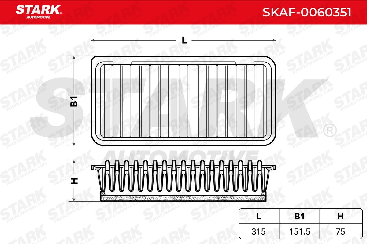 STARK Air filter SKAF-0060351 for TOYOTA YARIS, IQ