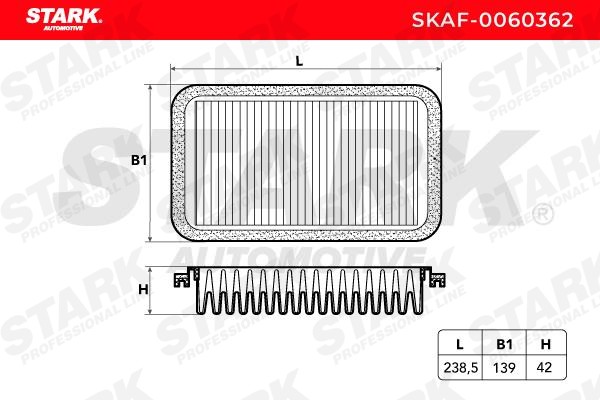 SKAF0060362 Engine air filter STARK SKAF-0060362 review and test