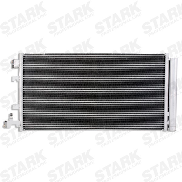 STARK SKCD-0110160 Air conditioning condenser with dryer, 15,5mm, 10,1mm, Aluminium, R 134a, 650mm