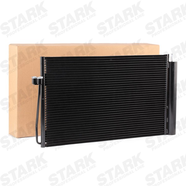STARK SKCD-0110086 Air conditioning condenser with dryer, 648x381x16, 15,3mm, 13,8mm, R 134a, 648mm